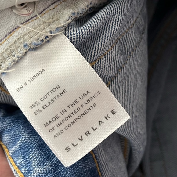 SLVRLAKE Straight Leg Jeans Size 24 Made In USA NWT Minimalist Quiet Luxury - Picture 7 of 13